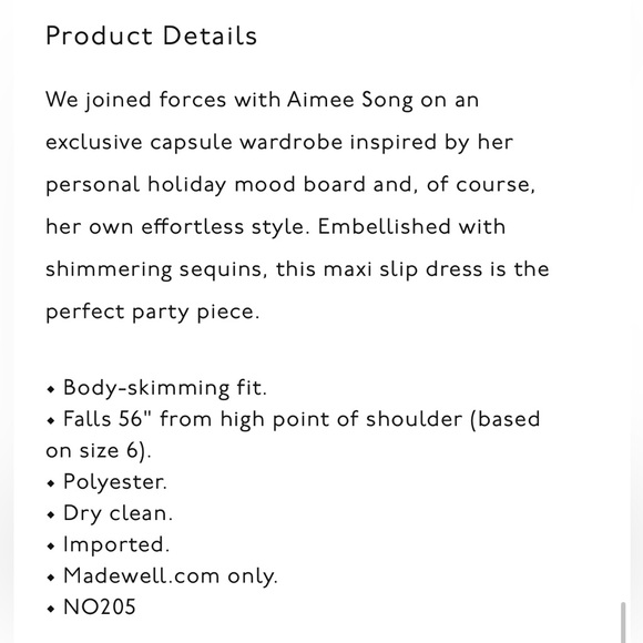 Madewell x Aimee Song Sequin Slip Maxi Dress - Picture 5 of 7